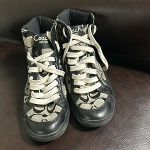 Coach Canvas High Top Shoes